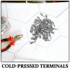 KICHOUSE 100pcs Electrical Crimp Ends Splice Wire Caps Terminals Connectors Tube Connectors Memory Wire End Caps High Capacity Bag view 3