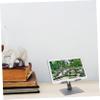 Angoily Metal Folding Tablet Phone Stand Nonskid Desk Bracket for Laptop Tablet Holder Desk Mount for Office Library view 3