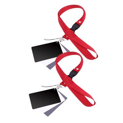 DOITOOL 2sets Portable Balance Card Exposure Reference for Photography Colors Black White Grey Pro Photo Accessory