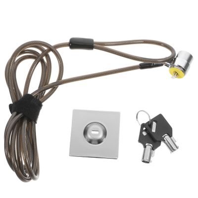 STOBOK 2m Creative Thickened Steel Cable Lock for Laptop and Notebook Security Portable Lock Buckle for Use Black