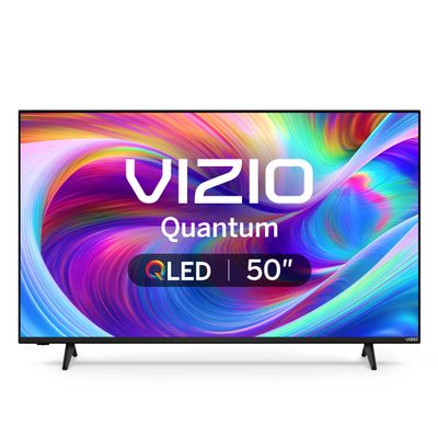 VIZIO 50-inch Quantum 4K QLED HDR Smart TV w/Dolby Vision HDR, WiFi 6, Bluetooth Headphone Capable, Apple AirPlay, Google Cast Built-in (VQD50M-08, New)