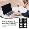 Angoily Swivel Laptop Stand for Desk Under Desk Laptop Mount Metal Construction Screws for Keyboard Cable Organizati view 2