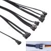BOXUWFO HONGP New PWM Fan Splitter 3pin 4pin Adapter Cable Computer CPU Fan Splitter PC Fan Extension Power Cable 1 to 1/2/3/4 Ways Cord Black(1 to 3) view 2
