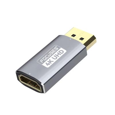 Focuses Displayport to HDMI Adapter 4K, Uni-Directional DP Souce to HD Monitor Converter, Display Port to HDMI Adapter Compatible for HP, Dell &More