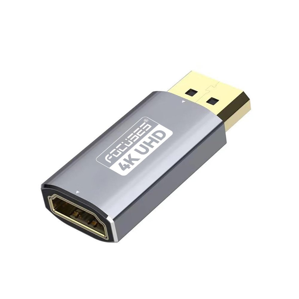 Focuses Displayport to HDMI Adapter 4K, Uni-Directional DP Souce to HD Monitor Converter, Display Port to HDMI Adapter Compatible for HP, Dell &More