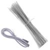 100 Piece 4 inches Clear Metal Twist Ties, Metallic Twist Cable Cord Wire Ties Reusable Plastic Wire Twists Tie for Bread, Cello, Candy, Coffee Bags & More view 1