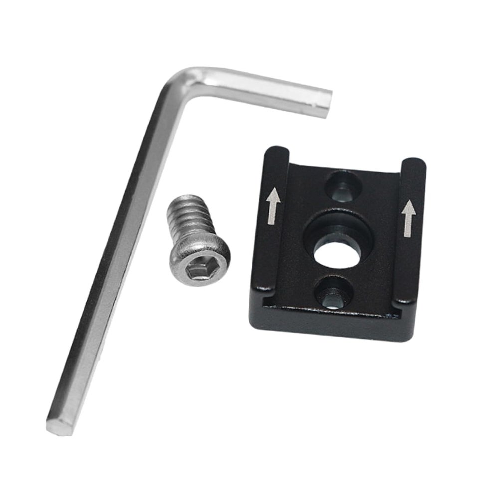 FELTECHELECTR 2set Metal Cold Shoe Flash Adapter Mount Sturdy Hot Shoe Base Clamping-Style Lock Compatible Camera Mount Arms