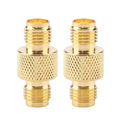 Baxnore 2 Pack SMA Female to Female Coaxial Adapter, Metal Switch Connector, No Welding Required, for Wireless CCTV & Telecom Systems