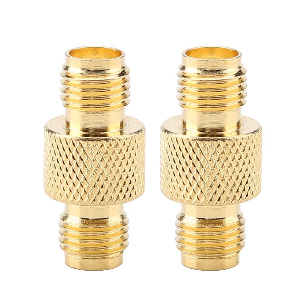Baxnore 2 Pack SMA Female to Female Coaxial Adapter, Metal Switch Connector, No Welding Required, for Wireless CCTV & Telecom Systems