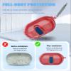 AGENTNANO [Upgrade Secure Lock] for Beats Solo Buds 2024 Case Cover with Cleaner Kit, Clear TPU Shockproof Protective Cover Compatible with Beats Solo Buds Charging Case with Carabiner-Clear Red view 4