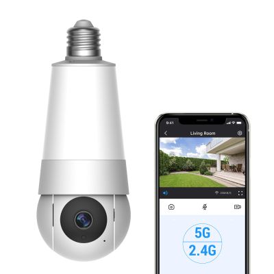 5MP Smart Light Bulb Camera, Management Platform IVY IoT, Night Vision, Two-Way Audio, AI Smart Algorithms, 360 Rotation, Cloud Storage, Live Streaming & Recording, APP Control, Multi-User Sharing