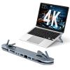 USB C Laptop Docking Station Stand, USB C Hub 7 in 1 Multiport Adapter with 4K HDMI, Gigabit Ethernet, USB A 3.0, PD 100W Charge, Universal Docking Stations for MacBook Pro/Air/Dell/HP/Surface/Lenovo view 1
