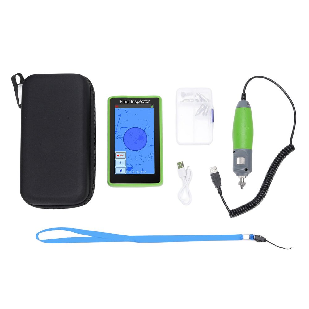 Fiber Optic Microscope 400X Magnification 5 Inch LCD Touch Screen for SC FC ST LC Connectors