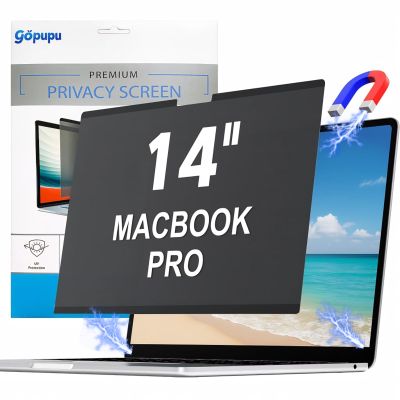Gopupu Magnetic Privacy Screen Protector MacBook Pro 14 Inch 2021-2026 M1 M2 M3 M4 M5 Pro Max Anti-Blue Light Anti-Scratch Anti-Glare Eye Protection Removable Laptop Screen Filter Privacy Shield A3401 A3434