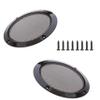 2pcs 4"/5"/6.5"/8"/10" Speaker Repair Kit, Speaker Net Cover Decorative Circle Woofer Guard Protector Cover Car Home Mesh Enclosure Speakers Plastic Frame Metal Iron Wire grilles Screws (5") view 1
