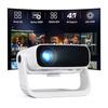 Wielio Smart Projector with WiFi 6 and Bluetooth - 4K Support 350Ansi Portable Bedroom Mini Projector Native 1080P , 2026 New Auto Keystone & Zoom Home Theater Cinema Movie Proyector, 120 Stand view 1