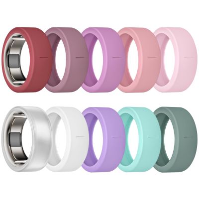 10 Pack Covers Compatible with Oura Ring Gen 4/4 Ceramic/Oura Ring 3 Cover, Ultra-Thin Anti-Scratch Silicone Ring Protector for RingConn Gen 2/Gen 2 Air/ULTRAHUMAN Ring AIR for Women Men