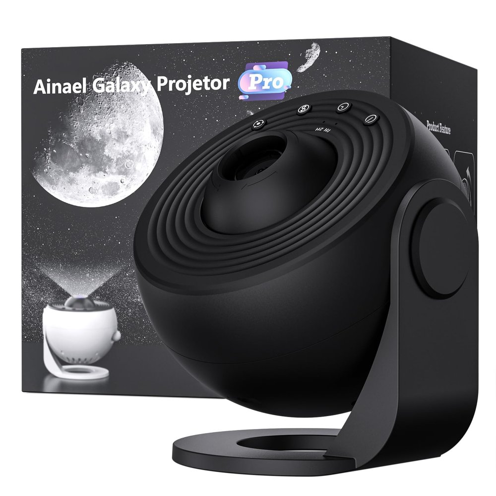 Ainael Galaxy Projector, Star Projectors Home Planetarium Space Ceiling Starry Sky Night Light with 3 HD Glass Slides, Galaxy Projector Pro for Kid Adult Bedroom Birthday Gift
