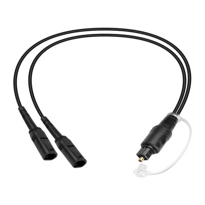 GELRHONR Digital Optical Audio Splitter, 1 Male Input 2 Female Output Toslink Digital Fiber Optic Audio Splitter for TV, DVD, HDTV, Home Theater, Sound Bar, Amplifier (0.3M Female)