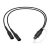 GELRHONR Digital Optical Audio Splitter, 1 Male Input 2 Female Output Toslink Digital Fiber Optic Audio Splitter for TV, DVD, HDTV, Home Theater, Sound Bar, Amplifier (0.3M Female)