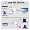 GELRHONR Digital Optical Audio Splitter, 1 Male Input 2 Female Output Toslink Digital Fiber Optic Audio Splitter for TV, DVD, HDTV, Home Theater, Sound Bar, Amplifier (0.3M Female) view 3