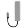 5 in 1 USB C Hub, Type C to 3 USB 3.0 Ethernet Mini SDTF OTG Adapter, 3 Compatible, Supports 87W PD Charging 5Gbps Data Transfer, 4K Output, Grey view 3