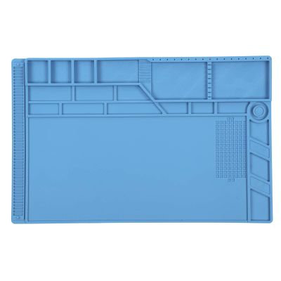 Premium Heat Withstand 932F Silicone Soldering Mat, Large Anti Static Magnetic Electronic Repair Work Mat for Cell Phone Laptop Repair, 21.7x13.8x0.4in