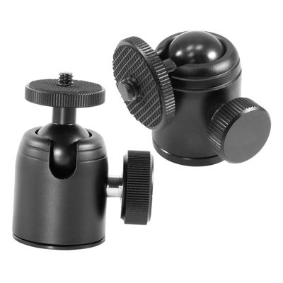 Angoily 2pcs Rotating Metal Camera Tripod Ball Head Compatible with Screw Mounts Compact and Sturdy Accessory for DSLR and Projectors