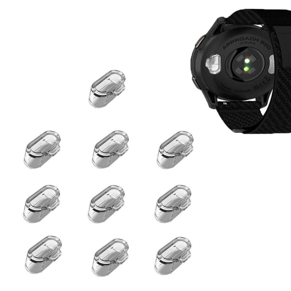 10 Pack Charger Port Protector for Garmin Approach S44/S50,BOVUGAC TPU Dust Plug Anti-dust Plugs Compatible for Garmin Approach S44/S50-Clear White