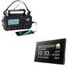 Raynic NOAA Weather Radio,5000mAh/18500mWh Solar Hand Crank Emergency Radio and Raynic Digital Clock, Large Display Calendar Clock with 12 Themes, 20 Alarms, 20 Reminders view 1
