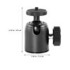 ARTIBETTER 2pcs Metal Camera Gimbal Screw Tripod Bracket Stable Tilt Head for Projector Camera Use view 2