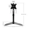 BMWJYLPM tv Wall Mount Table Top TV Stand, Full Motion TV Stand Mount with Tilt Angle Adjustable, Tabletop TV Base with Cable Management, Fits 14-27 Inch LED Screen Display,41cm view 3