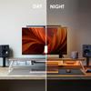 Fenge Dual Monitor Stand, 2 Tiers Acrylic Monitor Riser with LED Lights, 42.5 Inch Wood and Aluminum Desk Shelf with Phone and Tablet Holder view 2
