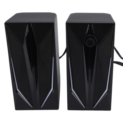ASHATA 1 Pair Speaker for Laptop, 3W Computer Speakers for Laptop PC, RGB Lighting, USB 3.5mm Interface, 160Hz to 20KHz Frequency Response, Plug and Play