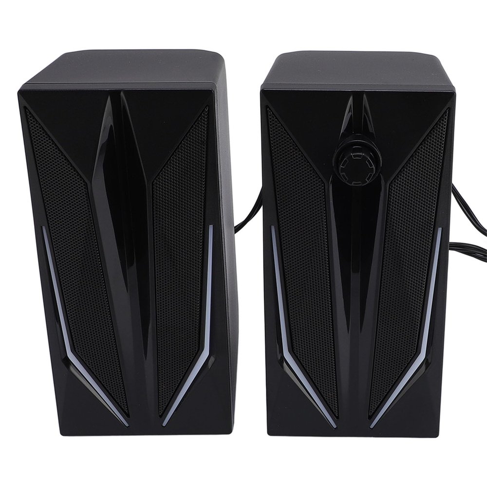 ASHATA 1 Pair Speaker for Laptop, 3W Computer Speakers for Laptop PC, RGB Lighting, USB 3.5mm Interface, 160Hz to 20KHz Frequency Response, Plug and Play