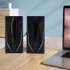 ASHATA 1 Pair Speaker for Laptop, 3W Computer Speakers for Laptop PC, RGB Lighting, USB 3.5mm Interface, 160Hz to 20KHz Frequency Response, Plug and Play view 3