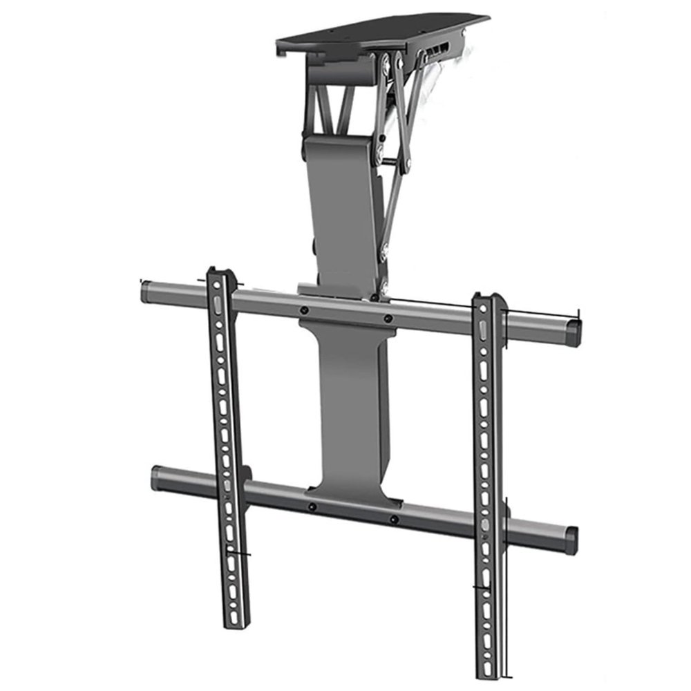 Electric TV Ceiling Mount, Electric Folding Ceiling TV Mount with Dual Remote Control, Suitable for Most Flat/Sloping Roofs, Suitable for Hole Spacing Within 600 X 600 Mm,50''-90''