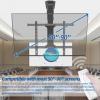 Electric TV Ceiling Mount, Electric Folding Ceiling TV Mount with Dual Remote Control, Suitable for Most Flat/Sloping Roofs, Suitable for Hole Spacing Within 600 X 600 Mm,50''-90'' view 2