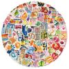 100PCS Mediterranean Tomato Aesthetic Stickers,Food Fruits Tomato Decals Vinyl Junk Journaling Stickers for Water Bottle Laptop view 1