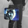 WZYWHJ 15.6 inch wolf under moon Prints Laptop Bag - with Soft Interior, Multiple Pockets - Ideal for Men, Travel and Business view 2