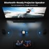 [1500 ANSI/Built-in APPs] Smart Projector with Wifi and Bluetooth: NICPOW 4K Outdoor Projector, Compatible with Netflix, Auto Focus & Keystone, Portable Proyector for Home & Outdoor Use, White view 4