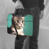 WZYWHJ 13 inch A curious cat Prints Laptop Bag - with Soft Interior, Multiple Pockets - Ideal for Men, Travel and Business view 2