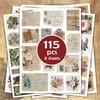 115PCS Vintage Aesthetic Stickers Journaling Supplies Aesthetic Vinyl Waterproof Decals for Junk Journal Scrapbook Planner, Kindle, Laptop view 2