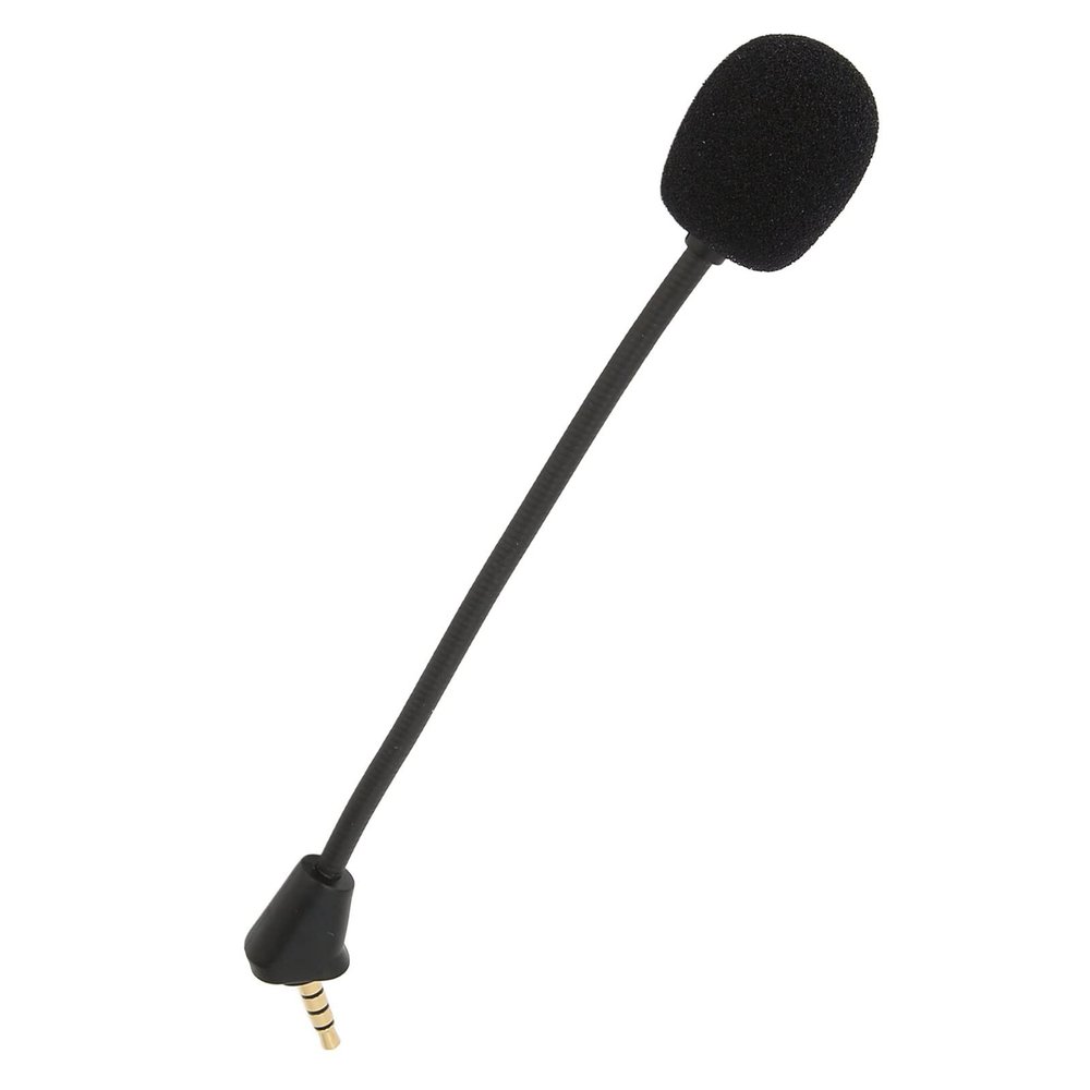 Game Microphone Replacement, Detachable Plug and Play Mic Compatible with Hyper X Cloud II Wireless, Cloud Core, Pro Silver, Cloudx, 3.5mm Gold Plated Jack for Clear Sound