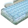 APOJHGF Korean Layout PBT Pudding Keycap Set Compatible with Mechanical Keyboards Compatible with MX Switch OEM Profile Keycaps(English Blue)
