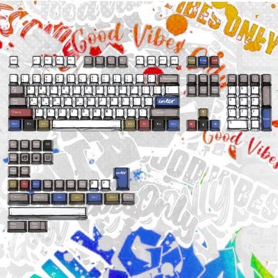 APOJHGF Keycaps Anime Design Compatible with Keyboard Japanese Layout PBT Dye-Sublimation Thick Profile 134K Most Keyboards(Comic Style)
