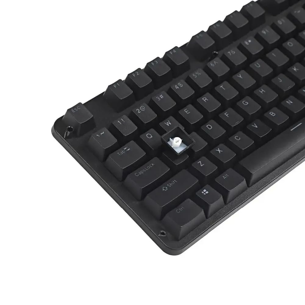 APOJHGF Pudding Keycap Set with Mechanical Keyboards Like K70 LUX Strafe K65 RGB K63 with MX Switches(104 keycaps Black)