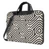 WZYWHJ 14 inch Black curved texture Picture Laptop Bag - with Soft Interior, Multiple Pockets - Ideal for Men, Travel and Business view 1