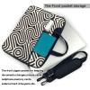 WZYWHJ 14 inch Black curved texture Picture Laptop Bag - with Soft Interior, Multiple Pockets - Ideal for Men, Travel and Business view 4