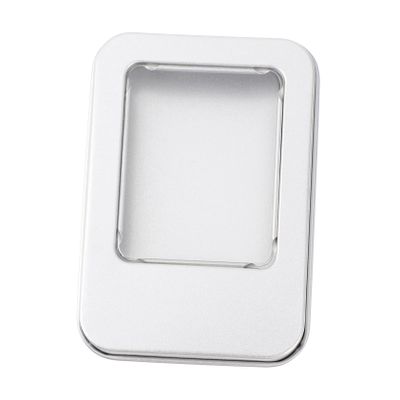 DIYEAH 10pcs USB Flash Drive Storage Case Square Tinplate Organizer Window Metal Box for Office Home and Travel Storage